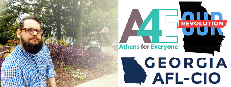 Tim Denson is endorsed by Athens for Everyone, Our Revolution Georgia, and Georgia AFL-CIO