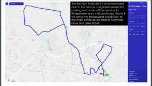 New map for Athens Transit Route 8