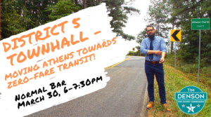 District 5 Townhall Zero-Fare Transit march 30 venue