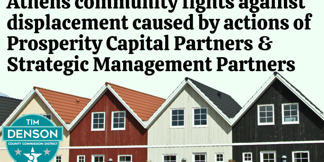 Athens community fights against displacement caused by actions of Prosperity Capital Partners & Strategic Management Partners